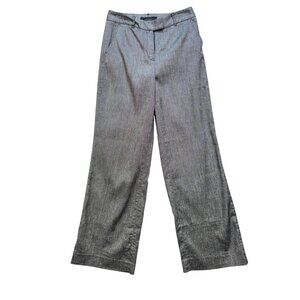 Whitehouse Black Market Luna Wide Leg Pants Womens Size 6 Gray Workwear Business